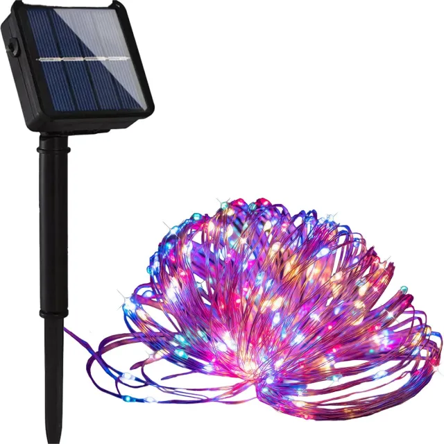 Webzon Solar Kerstboom Verlichting – 20m Solar LED String Lights met 200 Lampjes – Multicolour RGB Zonne-energie Tuinverlichting voor Buiten – Waterdicht IP65 – Boomdecoratie voor Kerst, Feestdagen, Tuin & Terras – Duurzame Energiezuinige Kleurrijke