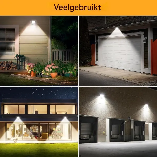 GelldG 2 stuks 30W LED-schijnwerpers - Met bewegingssensor - Buitenverlichting - Met afstandsbediening - 6500K koelwit ultraheldere buitenverlichting - IP66 waterdicht - Geschikt voor tuinen, garages en terrassen zwart