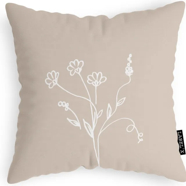 Label2X Sierkussen - Spring Buiten - Multicolor - 40 Cm X 40 Cm black