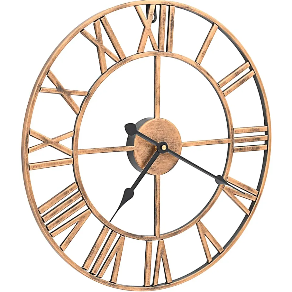 vidaXL Wandklok 40 cm metaal goudkleurig