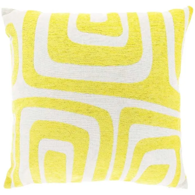 Unique Living Sierkussen Dulce Lemon Yellow -45x45cm Geel