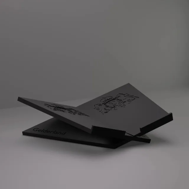 3d-gezellig Grote Boekenstandaard Gelderland - Boekensteun - Boekenhouder - Book Holder - 46*31*12 cm - Zwart - 100% gerecycled PLA (bioplastic)