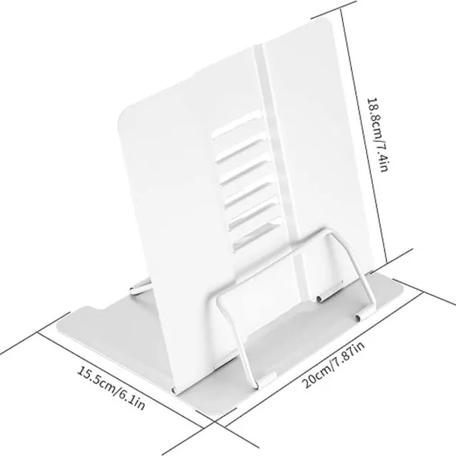 Equivera Boekenstandaard - Boekensteun - Boekenhouder - Boeken Standaard - Leesstandaard - Book holder wit
