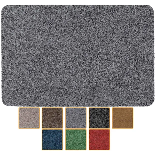 ANRO Deurmat Grijs 60x40cm – Schoonloopmat Antislip Wasbaar Voordeur Hal Binnen & Buiten Op Maat