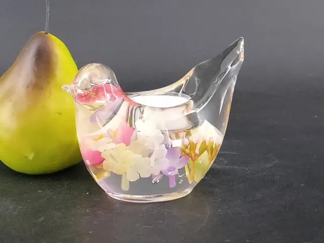 Dreamlight Design - Traumlicht DreamLight Early Summer Bird Waxinelichthouder – Elegante Glazen Waxinelichthouder pastel