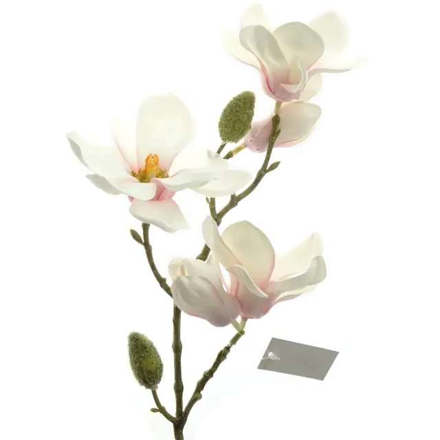 DPI GmbH DPI magnolietak wit met roze hart 5 bloemen 43 cm - kunstbloem