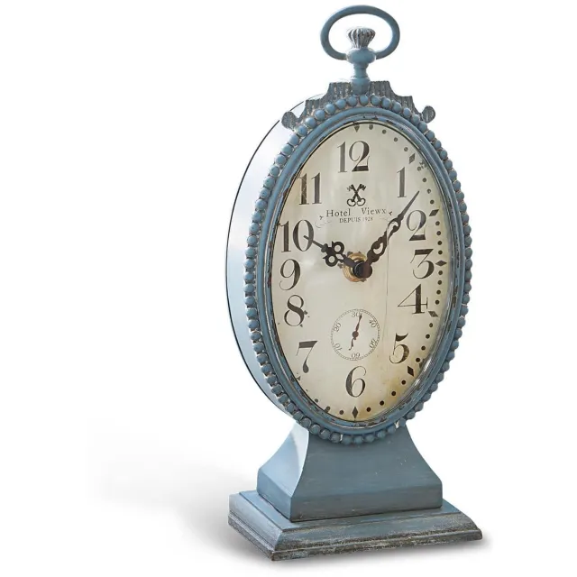 Loberon Klok Michelet antiekblauw