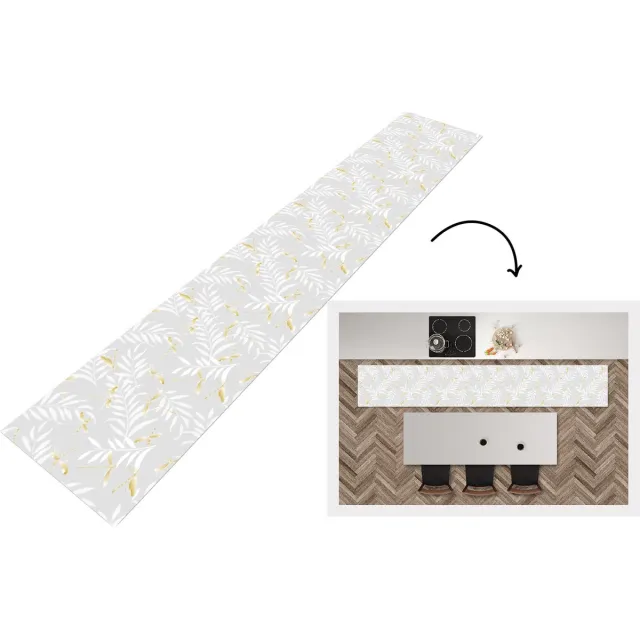 KitchenYeah Keukenloper - Keukenmat - Libelle - Patronen - Goud - Keuken vloerkleed Multicolor