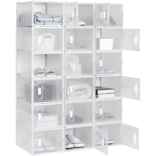 Bolt Edge Schoenenbox PRO - 18 Stuks - Transparant - Sneakerbox - Opbergsysteem