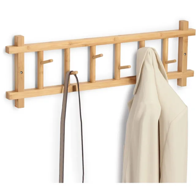 Zeller wandkapstok bamboe present - Hout - Wandmontage