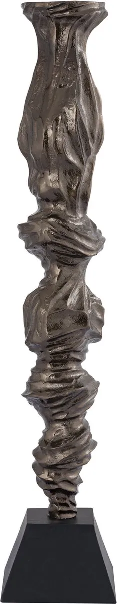 PTMD COLLECTION PTMD Kandelaar Fleure - 15x15x91 cm - Aluminium - Messing