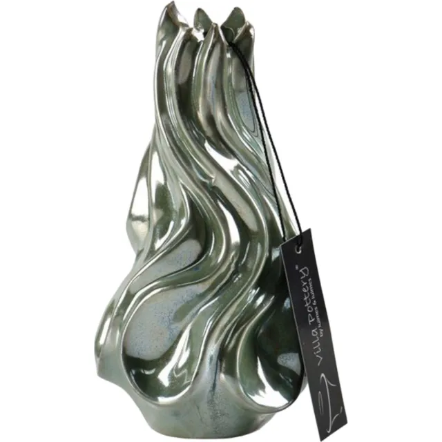 Villa Pottery Vaas 'Tortile Green' Groen