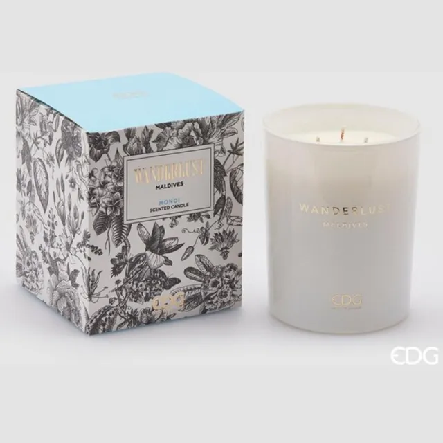 EDG - Enzo De Gasperi EDG Enzo De Gasperi Geurkaars Wanderlust H12,5 D10 - Monoi wit