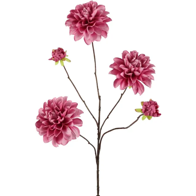 Viv! Home Luxuries Dahlia - zijden bloem - paars - 90cm