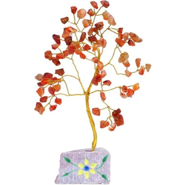 Ancient Wisdom Edelsteen - Carneool edelsteenboom met 160 stenen - kristal - healing - meditatie - energie - chakra - decoratie multicolor