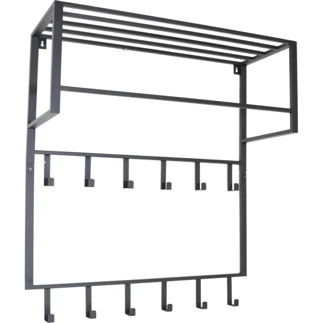 LOFT42 Kapstok Boris - Zwart – Metaal – 12 haken - 90x80x30