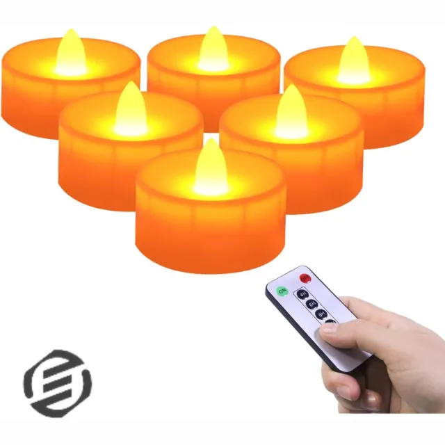 Equivera Oplaadbare LED Kaarsen - Elektrische Kaarsen - Oplaadbare Waxinelichtjes - Realistische Kaarsen - Kerstverlichting - Veilig en Duurzaam Oranje