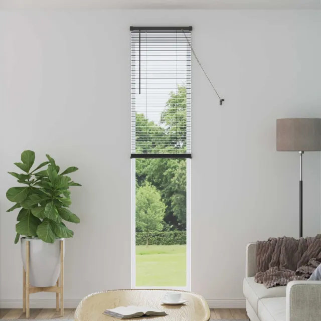 vidaXL Venetiaanse jaloezie Zilvergrijs 213 x 40 cm 25 mm PVC