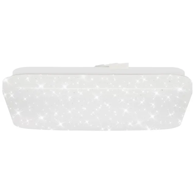 Briloner VIPE - Plafonnière - plafondlamp met sterdecor - LED - 8 Watt - 900 Lumen - 4.000 Kelvin - wit - vierkant - 220x220x50mm (LxBxH)