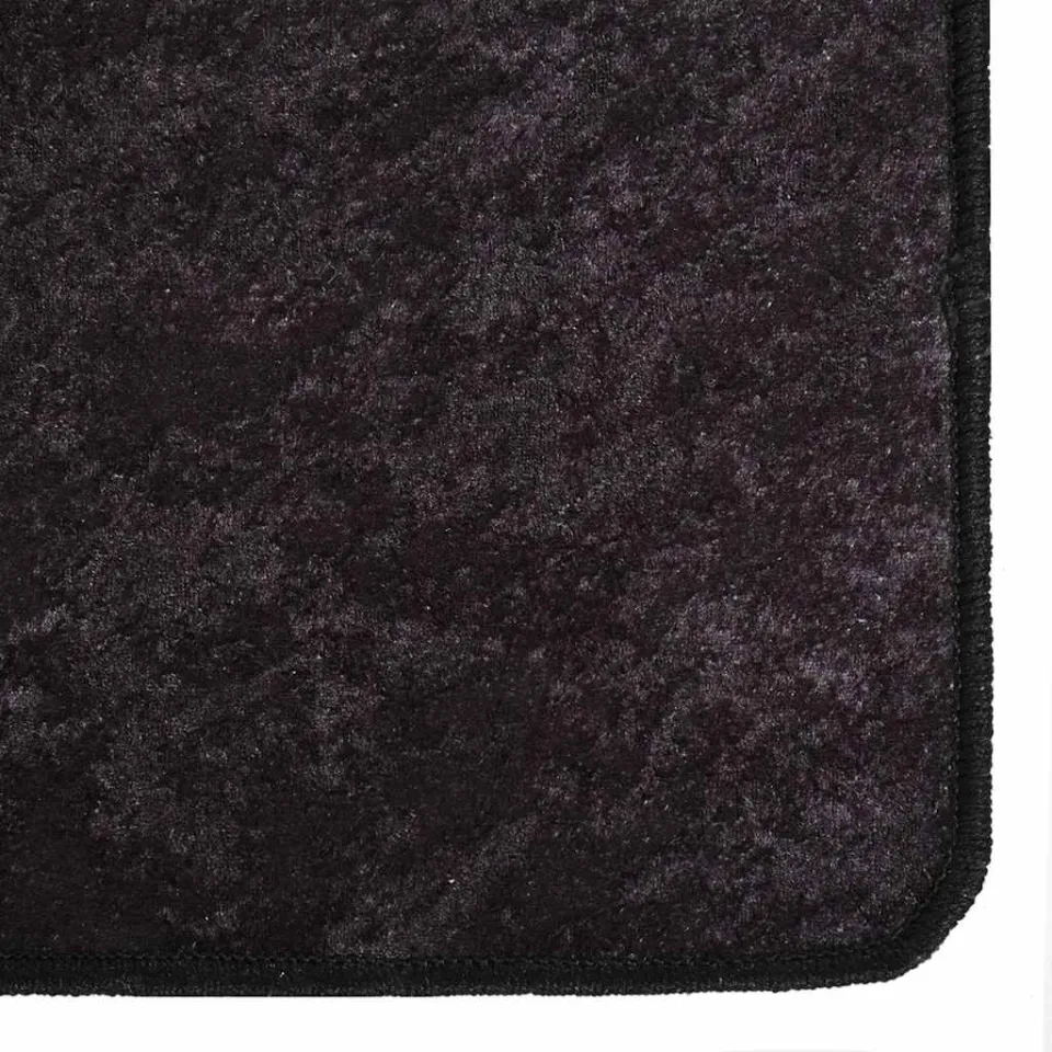 vidaXL Vloerkleed wasbaar 80x150 cm antracietkleurig, foto 3