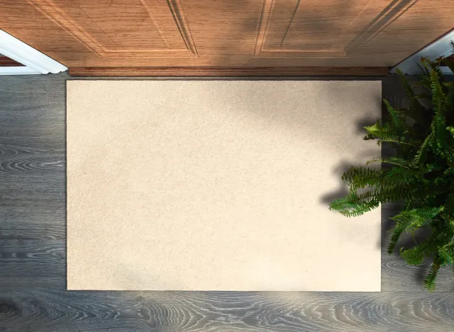 Coloray Deurmat voor binnen - Beige Deurmat Met Print - Zand Entree Mat - Grote Deurmat - Design Deurmat - 90x60 cm Beige - Zand