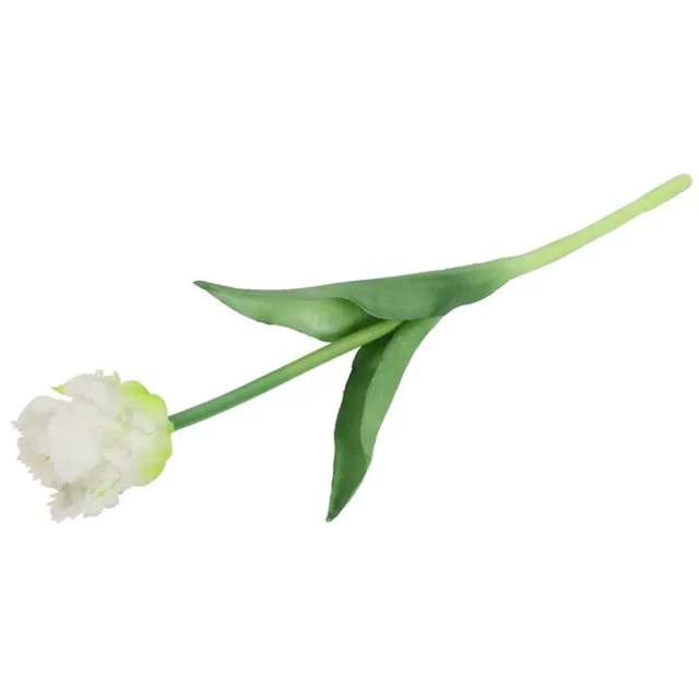 Countryfield Kunstbloem tulp Parkiet - wit - real touch - levensecht - 40 cm - decoratie bloemen