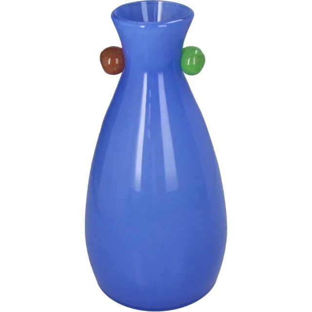 HD Collection Vaas Glas Blauw 16x16x31,5cm Blue