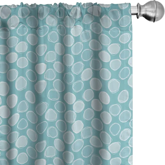 ABAKUHAUS Abstrakt Gordijnen – 2x75x225 cm – Microvezel – Turkoois Türkis Hellblau