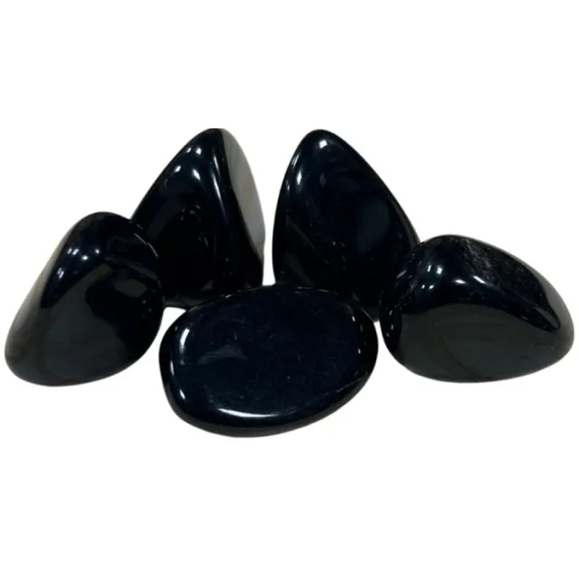 Ruben Robijn Obsidiaan zilver trommelstenen 100 gr. (mt3) Zwart