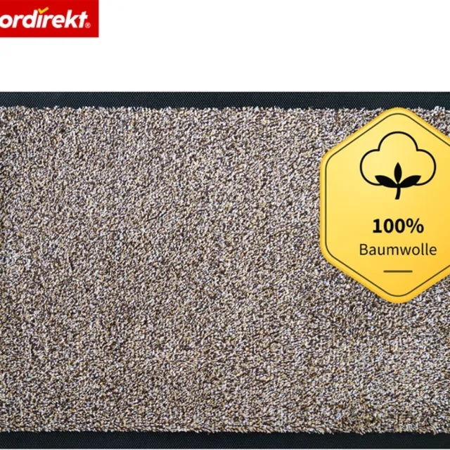 Floordirekt Karat Deurmat – Wasbare schoonloopmat met antislip TPE-rug – Beige – 50× 80 cm