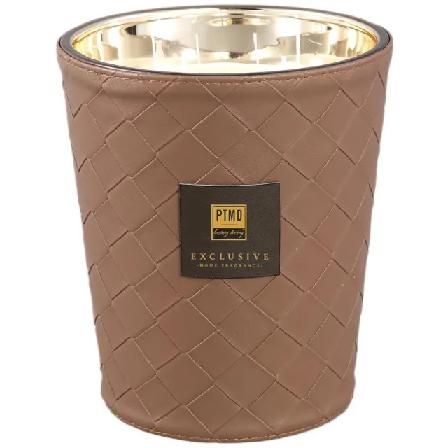 PTMD Geurkaars Ptmd - Bruin - 16x16x19cm