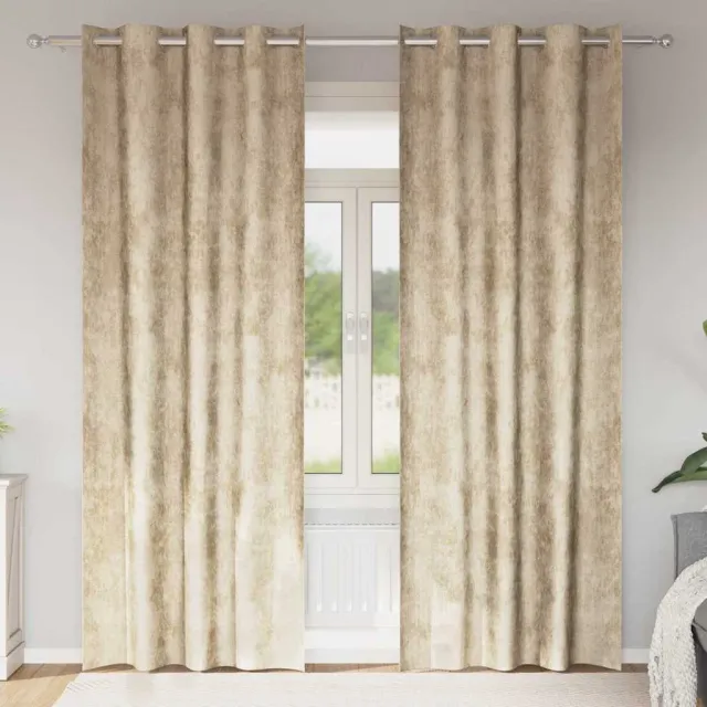 vidaXL Velvet Gordijnen 2 st Crème 225 x 140 cm Fluweel