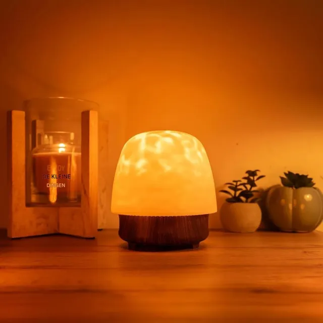 GelldG Vensterbanklamp - Fluorescentielamp - 16 natuurlijke kleuren - Decoratieve verlichting - Geschikt voor vensterbanken, slaapkamers en woonkamers bruin