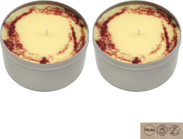 Mia Box Geurkaars Energizing - 2 x 160 g - Handgemaakt met 5 Essentiele Olien - Sinas Citroen Cipres Geranium en Neroli - Vegan wit