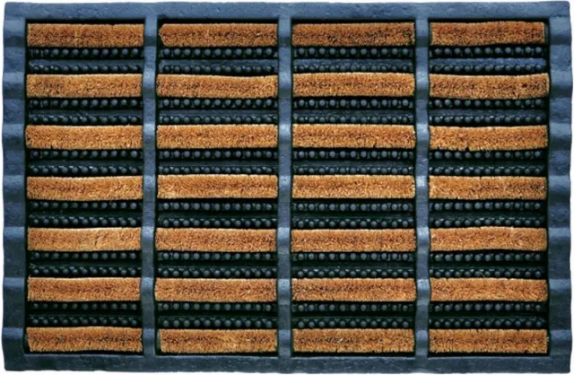Elefes Borstelmat Mudbuster Cocos 40x60cm. Zwart