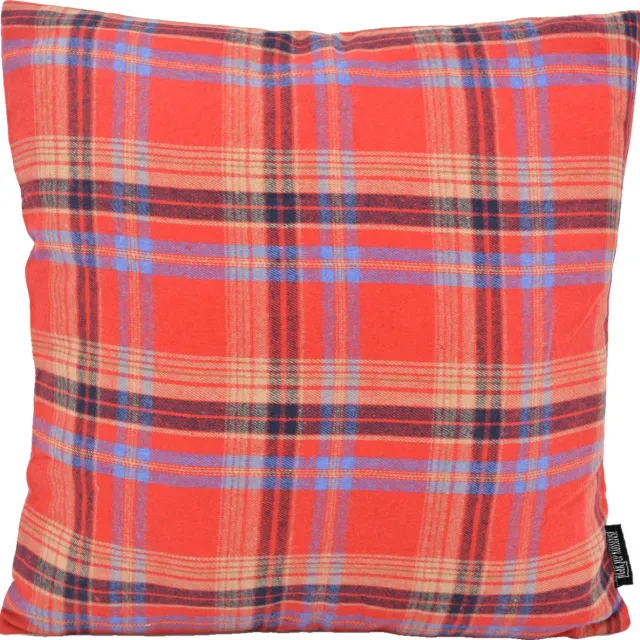 Gek op Kussens! Kerst Tartan Rood Kussenhoes | Viscose/Polyester | 45 x 45 cm