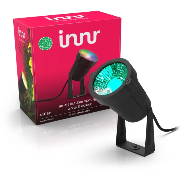 innr Smart Tuinspot Uitbreiding (1-pack), White & Colour LED Buitenverlichting, IP65 spatwaterdicht, alleen uitbreiding voor OSL 232 C basisset Zwart