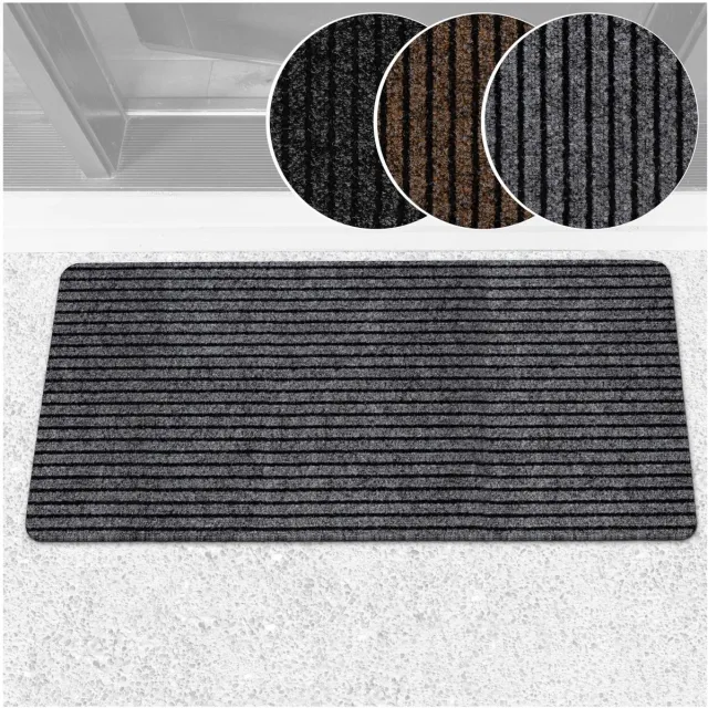 ANRO Mischa Deurmat Grijs 100x50 cm - Antislip - Rubberen rug