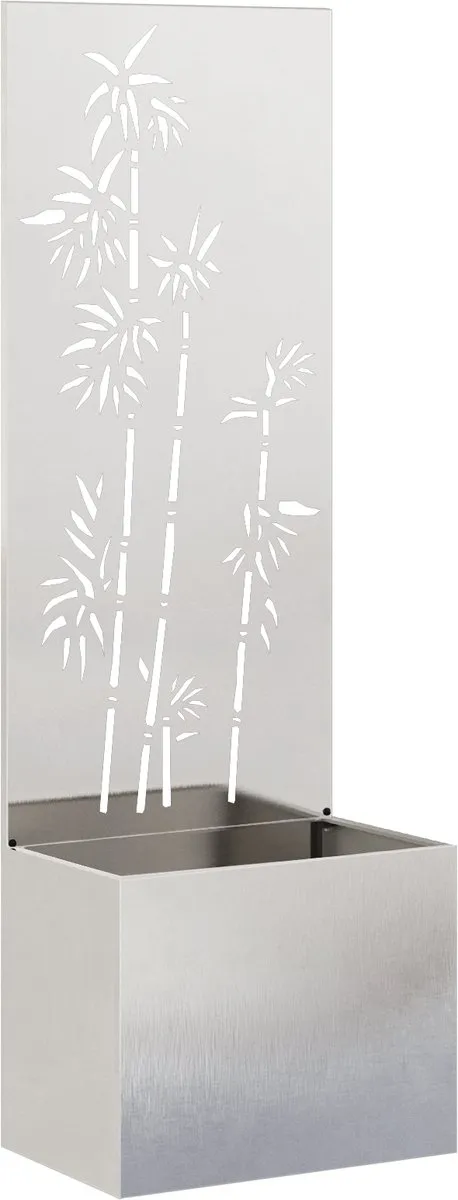 vidaXL Tuin - Privacy - Scherm - Zilver - 50 - x - 32 - x - 150 - cm - Roestvrij - staal Roestvrij staal
