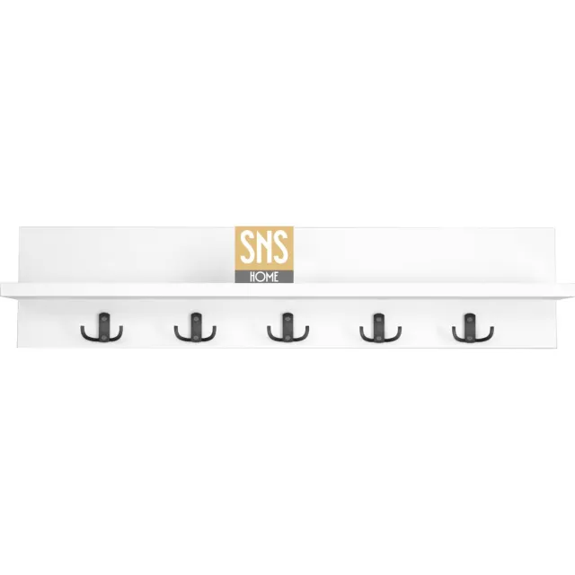 sns home Wandkapstok - Kapstok voor babykamer - Wit - 80 cm