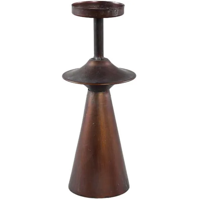 PTMD COLLECTION PTMD Azino Ronde Kandelaar - H25,5 x Ø10 cm - Metaal - Koper
