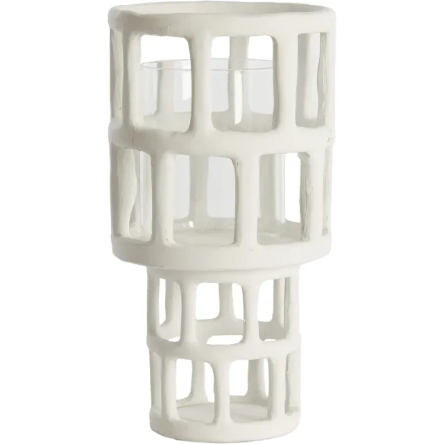 Light & Living Windlicht ALIMOS - Ø18.5x34.5cm - Wit