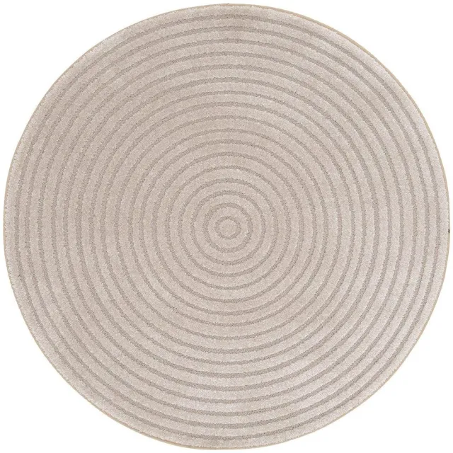 AFK Living Rond design tapijt met reliëf CLEO beige