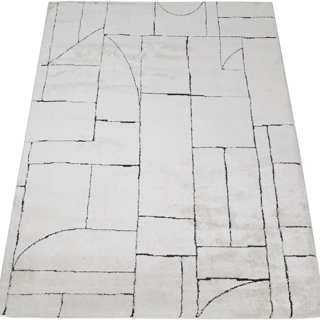 Dutch Lifestyle Tribe B - PES - Vloerkleed - Zwart-wit