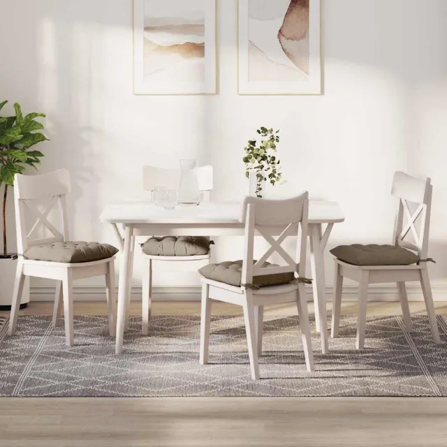 vidaXL Zitkussens 4 st Microvezel Stof Taupe 40 x 40 x 6 cm