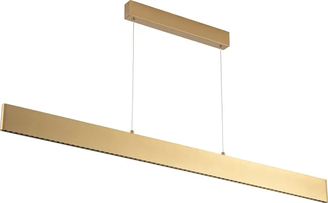 Fantasia Alyn LED hanglamp 119 cm, 38W geïntegreerde LED, 3420 lumen, 3000K warm wit, goud, dimbaar, hoogte 30-155 cm verstelbaar