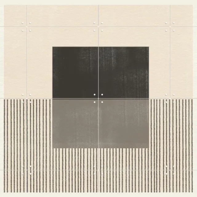 IXXI Paper Object No.2, The Miuus Studio & Various - 80 x 80 cm - Grote wanddecoratie en posters - Grafisch Ontwerp, Abstract, Illustraties Pastel kleuren / Zwart / Lichte tinten