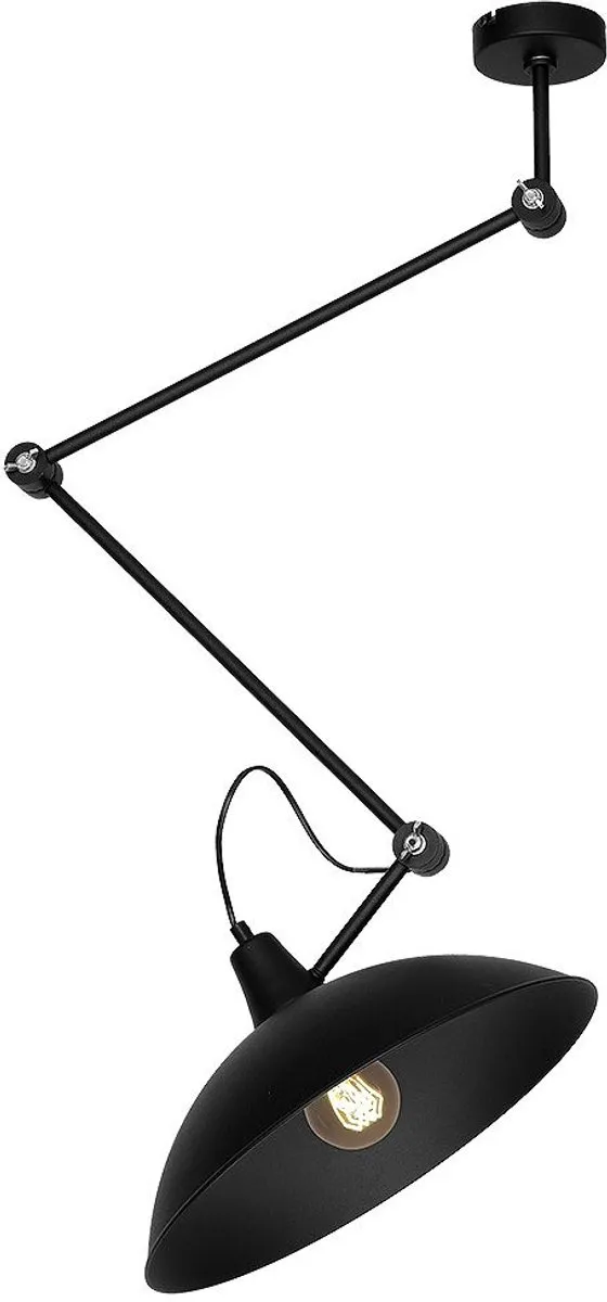 Licht Erlebnisse Licht-Erlebnisse - Melos - Plafonnière - E27 - van - Metaal - in - Zwart