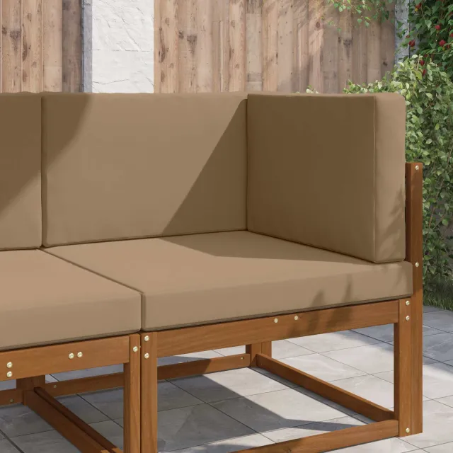 vidaXL Buiten bankkussen Stof Taupe 80 x 80 cm