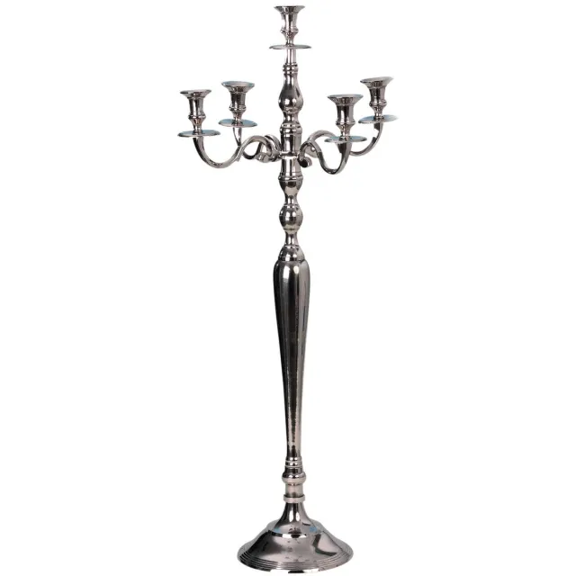 My Ninki ® Klassieke Elegantie Zilveren Kandelaar met Verstelbare Armen voor Luxe Interieurdecoratie